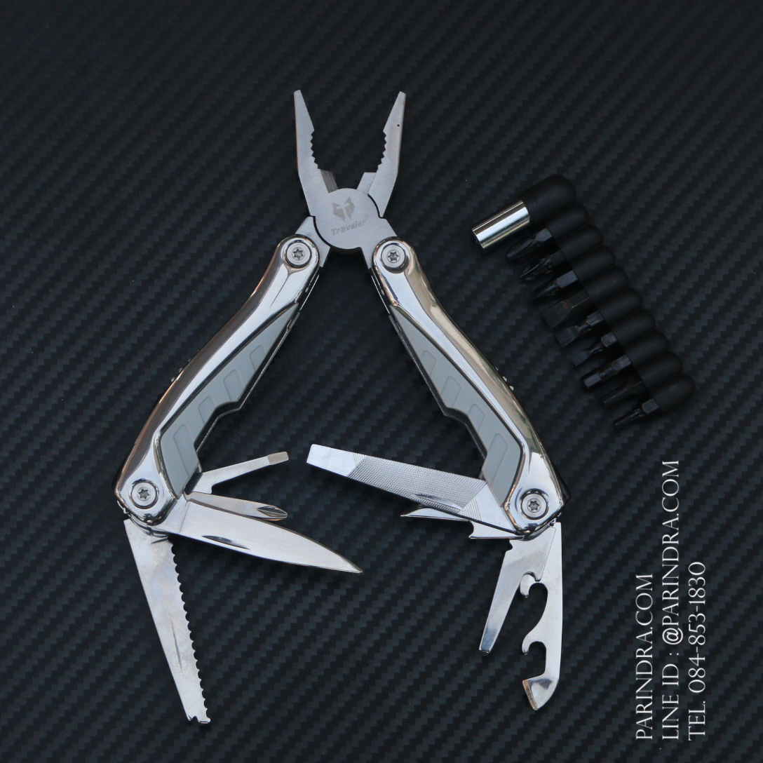 ชุดเครื่องมือเอนกประสงค์ Traveler Multi - tools (ตัวใหญ่) มีตัวล๊อค ใช้ดีมาก #TRV002