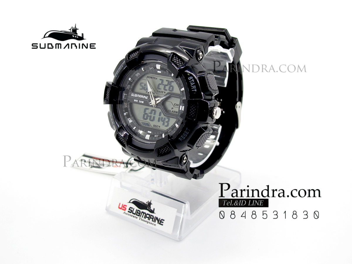 นาฬิกา US submarine รุ่น TP3153M ดำ-เทา พื้นเทา