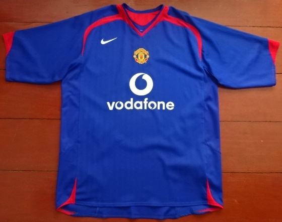 เสื้อฟุตบอล ทีมสโมสรแมนเชสเตอร์ ยูไนเต็ด ชุดเยือน 2005/06 XL-Size / MANCHESTER UNITED Football Shirt Away Kit 2005/06 Jersey XL-Size