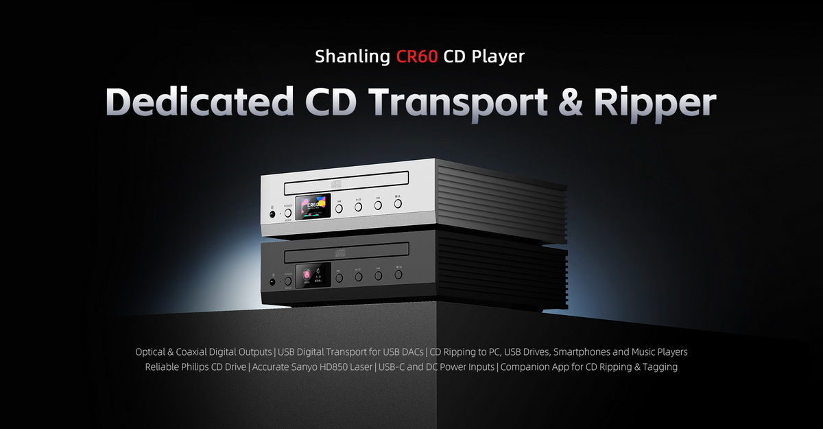 Shanling CR60 เครื่องเล่น CD สุดคุ้ม RIP CDได้ หัวอ่าน Sanyo HD850 ประกันศูนย์ไทย