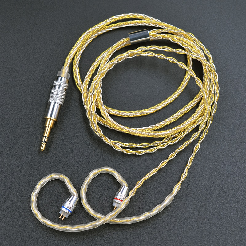 ขายสาย KZ Goldsilver cable สายถักชุบเงิน+ทอง 200 แกนรุ่นใหม่ล่าสุด