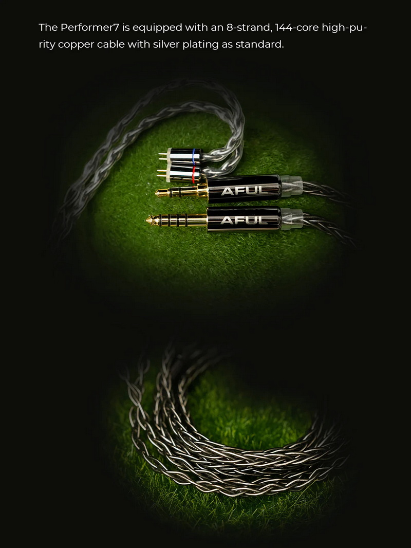 AFUL Performer 5+2 หูฟัง IEMs 7 ไดรเวอร์ 2DD+4BA+1Planar สายชุบเงินถัก8 ประกันศูนย์ไทย