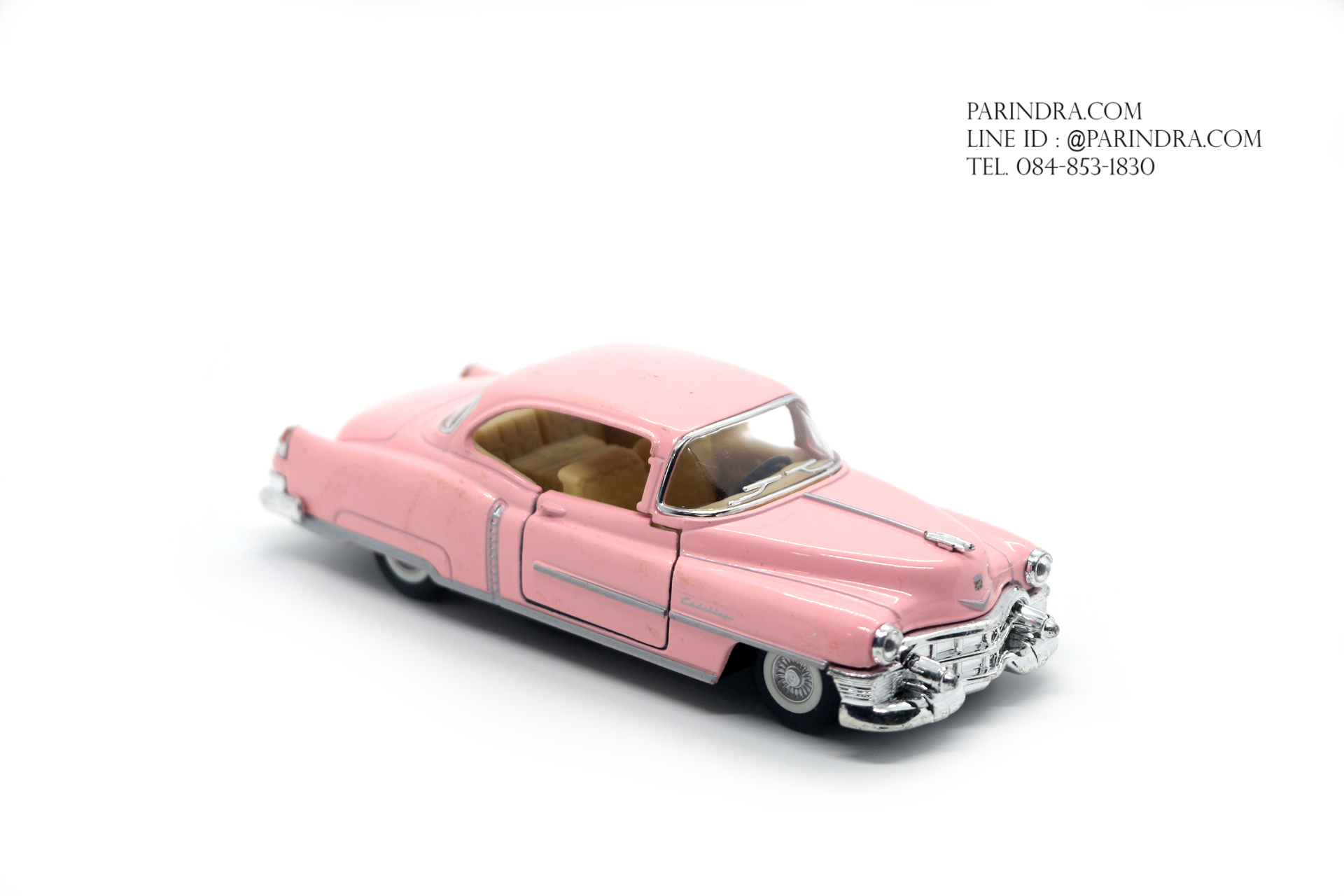 โมเดลรถเหล็ก รถจำลอง CHEVROLET CORVETTE 1957 สีชมพู