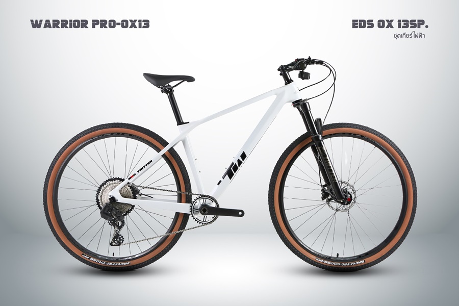 จักรยานเสือภูเขา TWITTER WARRIOR PRO OX 13 Sp เกียร์ไฟฟ้า EDS XO 13 sp เฟรม Full carbon เบรคดิสน้ำมัน Shimano MT200 NEW 2024