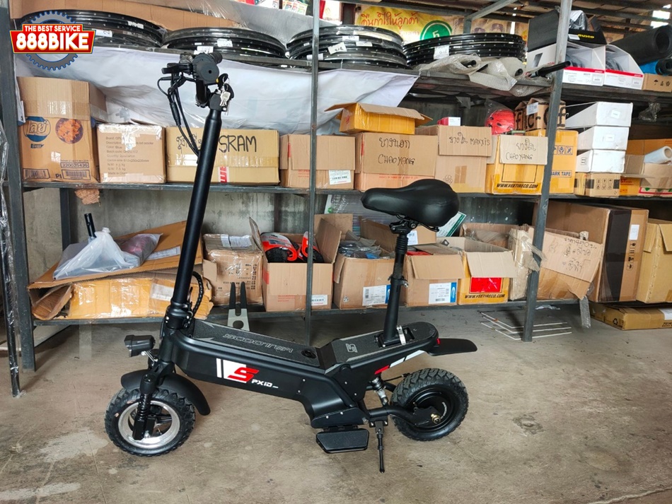 สกู๊ตเตอร์ไฟฟ้า PXID F1 ELECTRIC SCOOTER โช๊คหน้า+หลัง มอเตอร์ 500 วัตต์ ความเร็วสูงสุด 45กม./ชม, 10Ah 48V (30กม.) เดินทางได้ 30-40 กม.