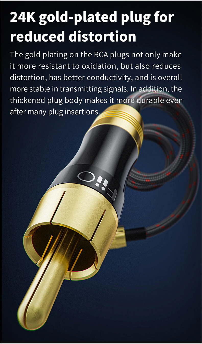 ขาย FiiO LR-RCA2 สาย Dual RCA เกรดพรีเมี่ยมสำหรับเครื่องเสียง