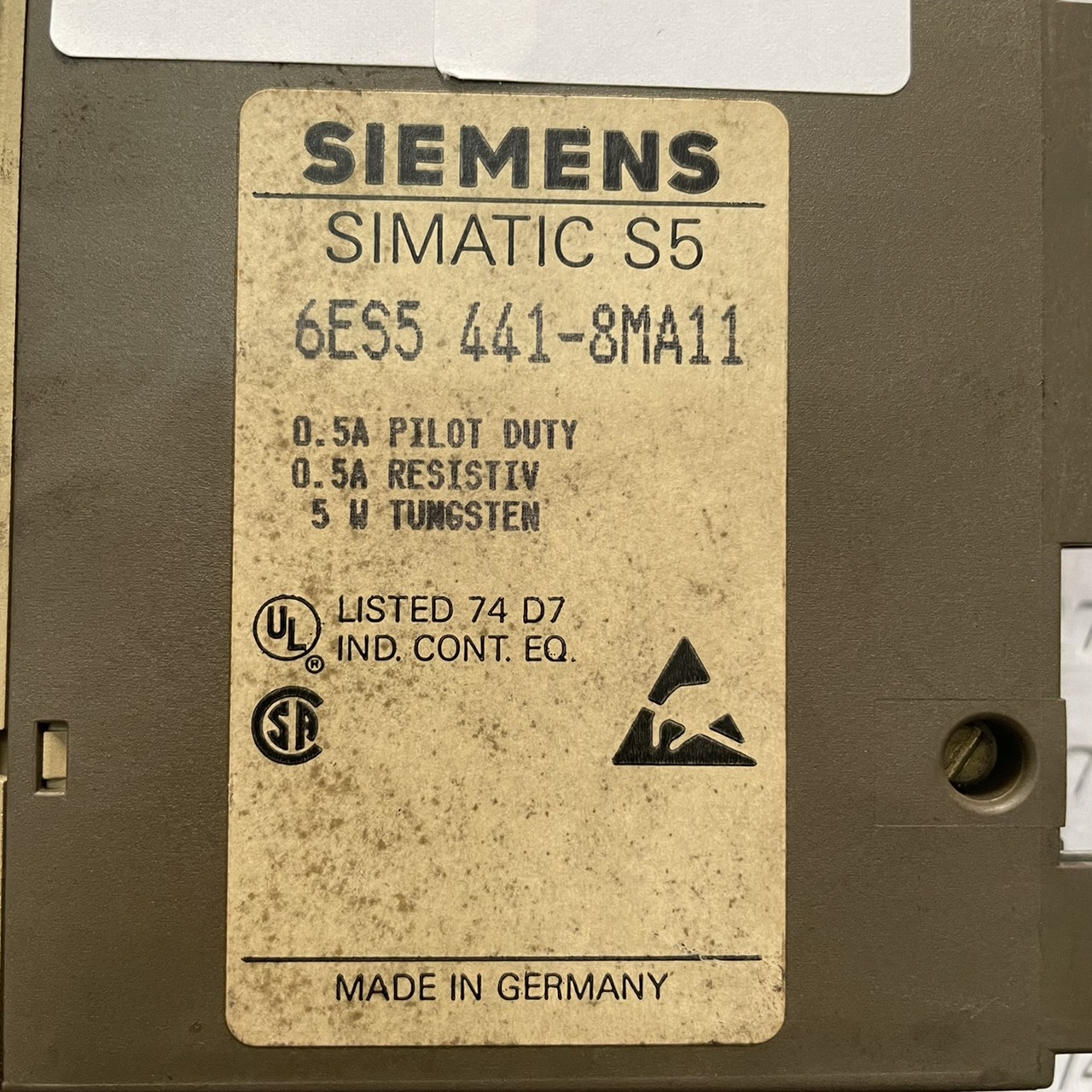 6ES5 441-8MA11 PLC " SIEMENS "