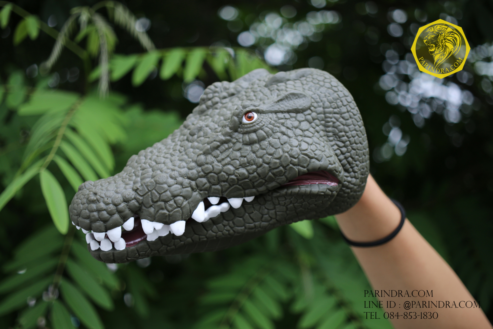 โมเดลยางสวมมือ หัวจระเข้ Croccodile ของเล่น
