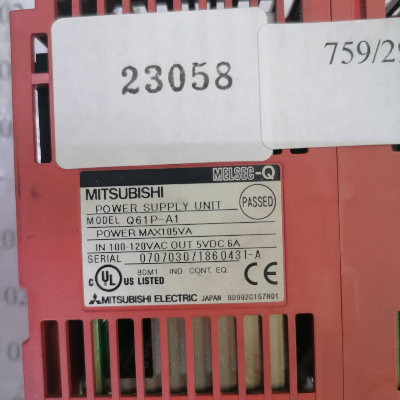 PLC “ MITSUBISHI ” รุ่น Q61P-A1