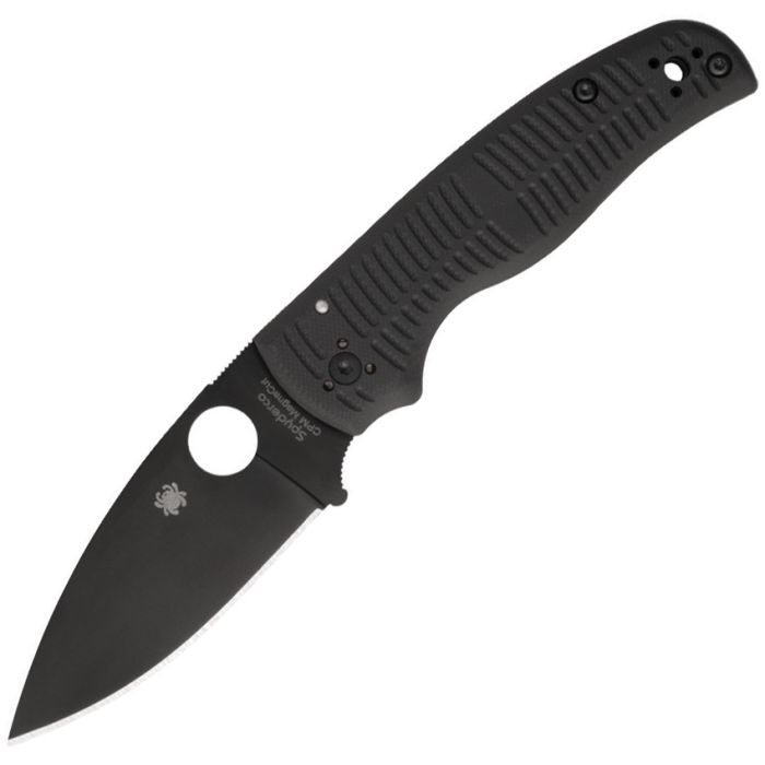 Spyderco Shaman Salt Compression Lock Knife Black G-10 (3.6" DLC)