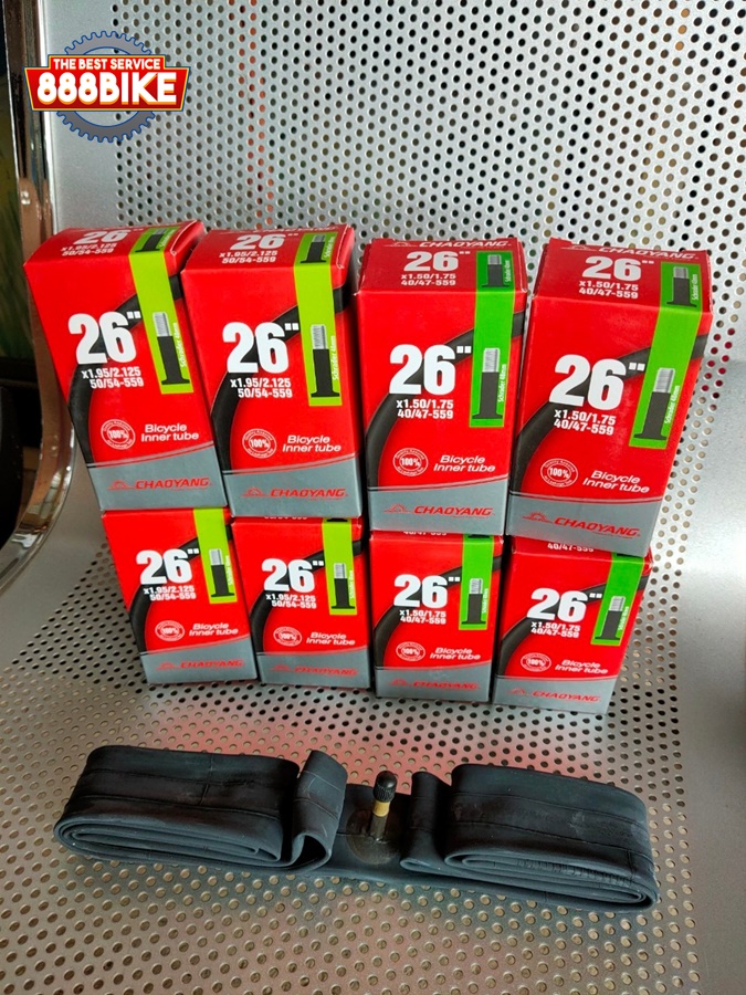 ยางในจักรยาน Chaoyang 26x1.50-1.75 และ 26x1.95-2.125 หัวใหญ่AV หัวเล็กFV