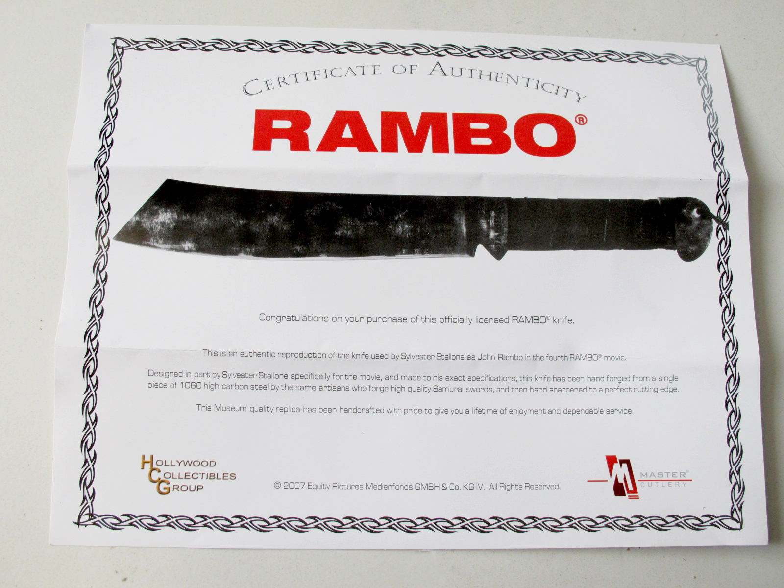 มีดเดินป่าใบตาย RAMBO IV สุดโหด สีดำ 18 นิ้ว