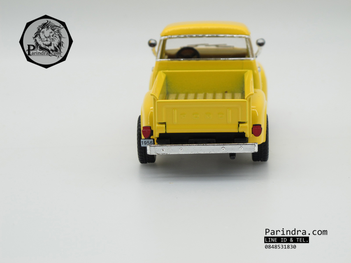 โมเดลรถเหล็กรถจำลอง Ford 1956 F-100 Pickup KT5385 อัตตราส่วน 1:38 สีเหลืองอ่อน