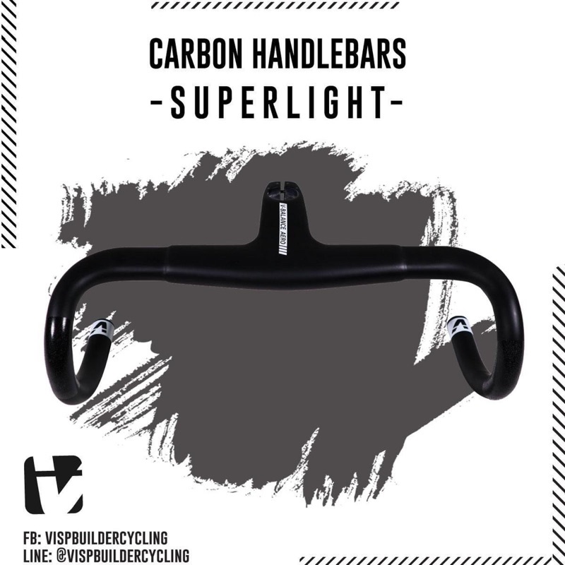 แฮนด์อินทิเกรต Visp Builder รุ่น V3 Integrated Aero handlebar รองรับซางตะเกรายบ OD2 Full Carbon