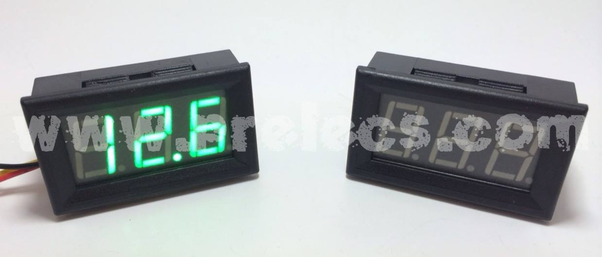 Volt Meter DC 0.56" สีเขียว
