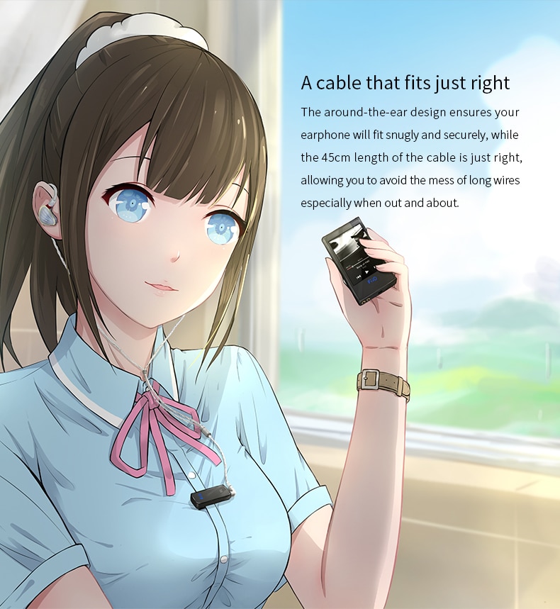 ขาย FiiO LC-2.5BS สายทองแดงชุบเงินถักแบบ High-Purity ขั้ว MMCX