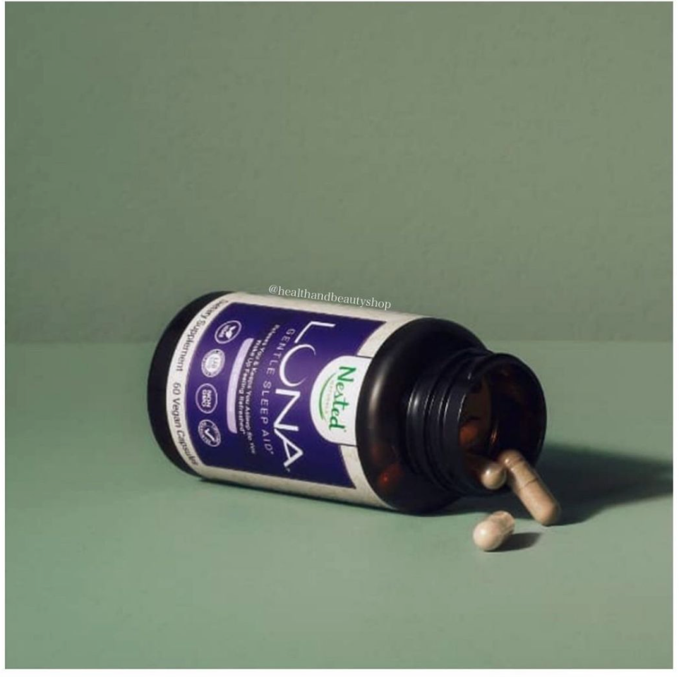 Nested Naturals Luna Gentle Sleep Supplement with Melatonin 60 Vegan Capsules