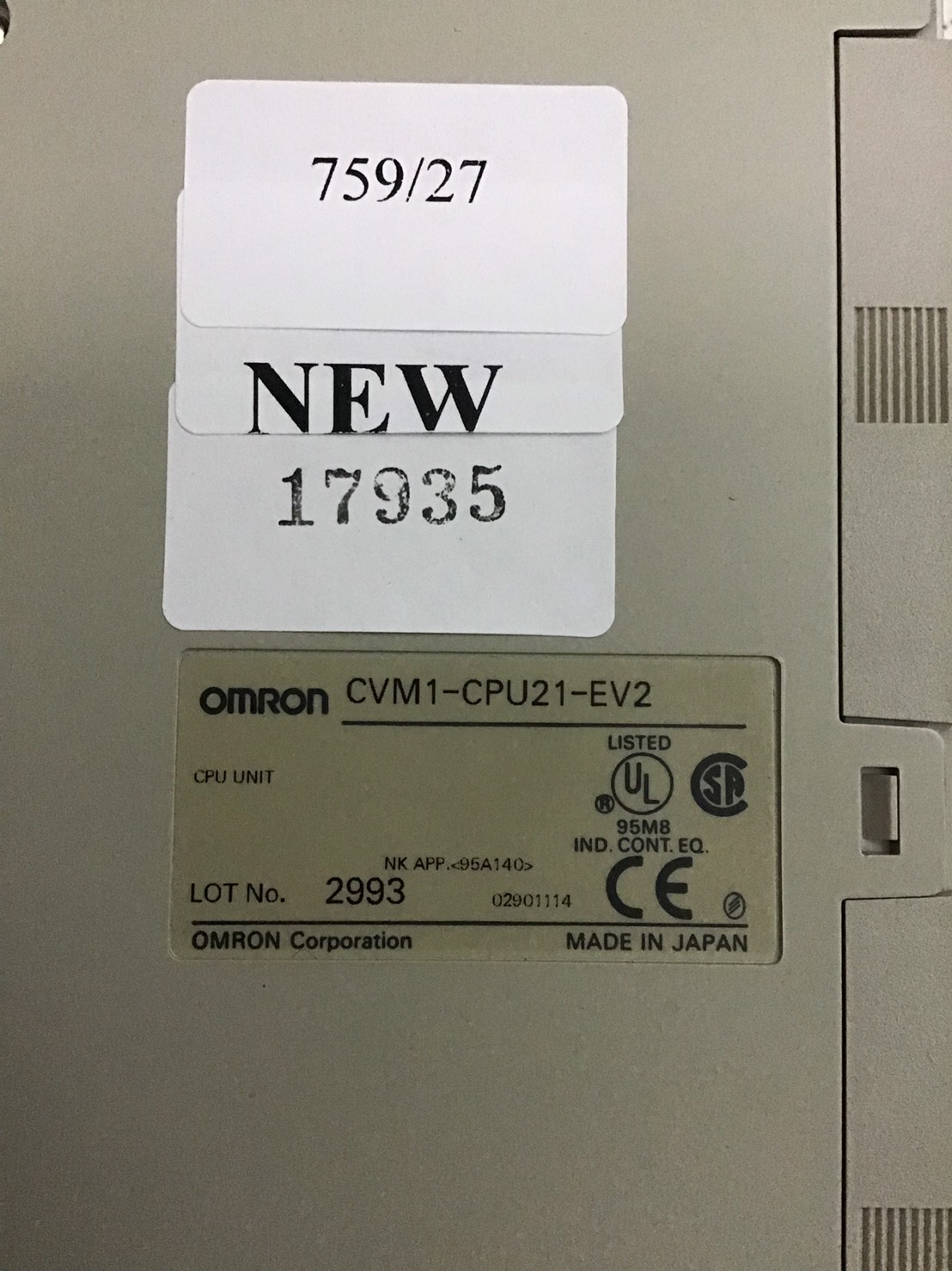 CVM1-CPU21-EV2 PLC " OMRON "