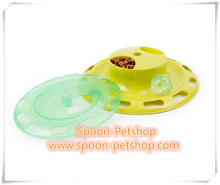 ของเล่นแมว วงล้อ 1 ชั้น พร้อมที่ซ่อนอาหาร เหมาะสำหรับลูกแมว และแมวโต