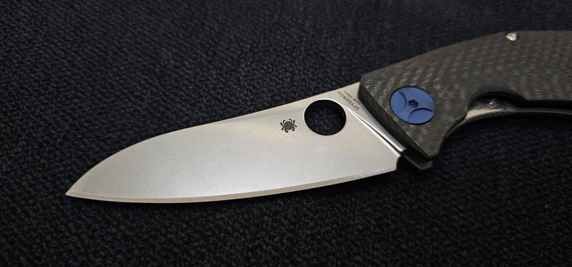 Spyderco Sinkevich Drunken Frame Lock Knife Carbon Fiber