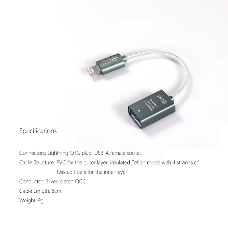 DD MFi06F(2.0) สายแปลง Lightning to USB-A รองรับฟังก์ชั่น OTG