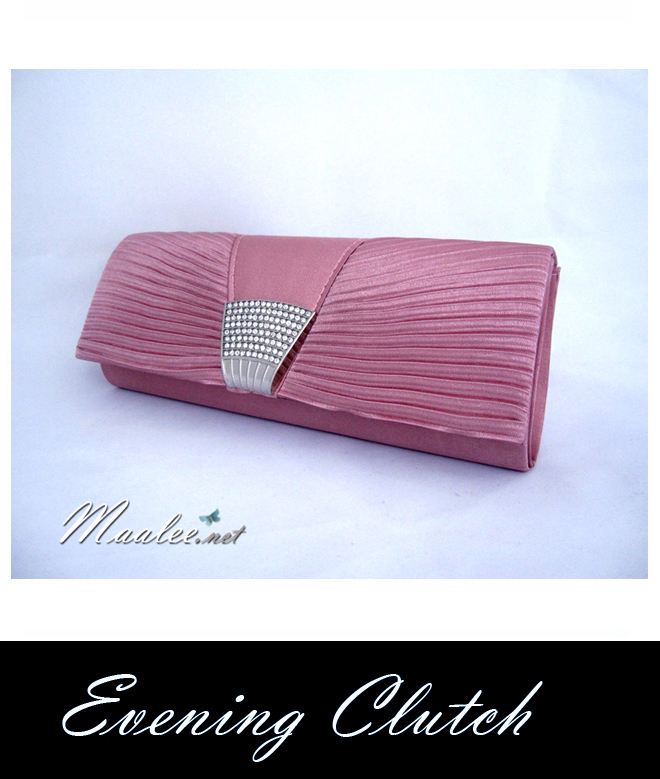 Sale พร้อมส่ง Evening Clutch กระเป๋าออกงาน สีชมพู