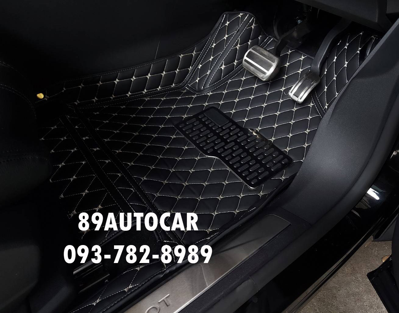 พรมหนัง VIP ปูในรถ Peugeot 3008 เข้ารูป เต็มคัน