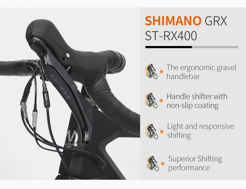 จักรยานกราเวล SAVA S4-20S 2025 | เฟรมคาร์บอน T800 น้ำหนัก 9.8 กก. | Shimano GRX400 20 สปีด | ล้อ 700C ยาง Continental 40c