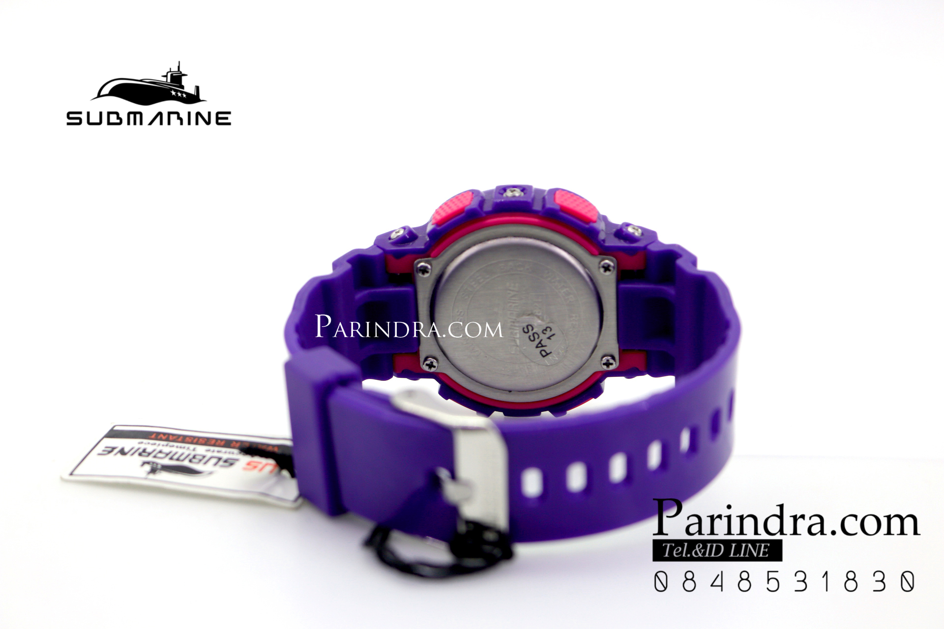 นาฬิกา US submarine รุ่น TP1282L สำหรับเด็กหรือผู้หญิงทั่วไป สีม่วงเข้มตัดชมพู สดใสน่ารัก