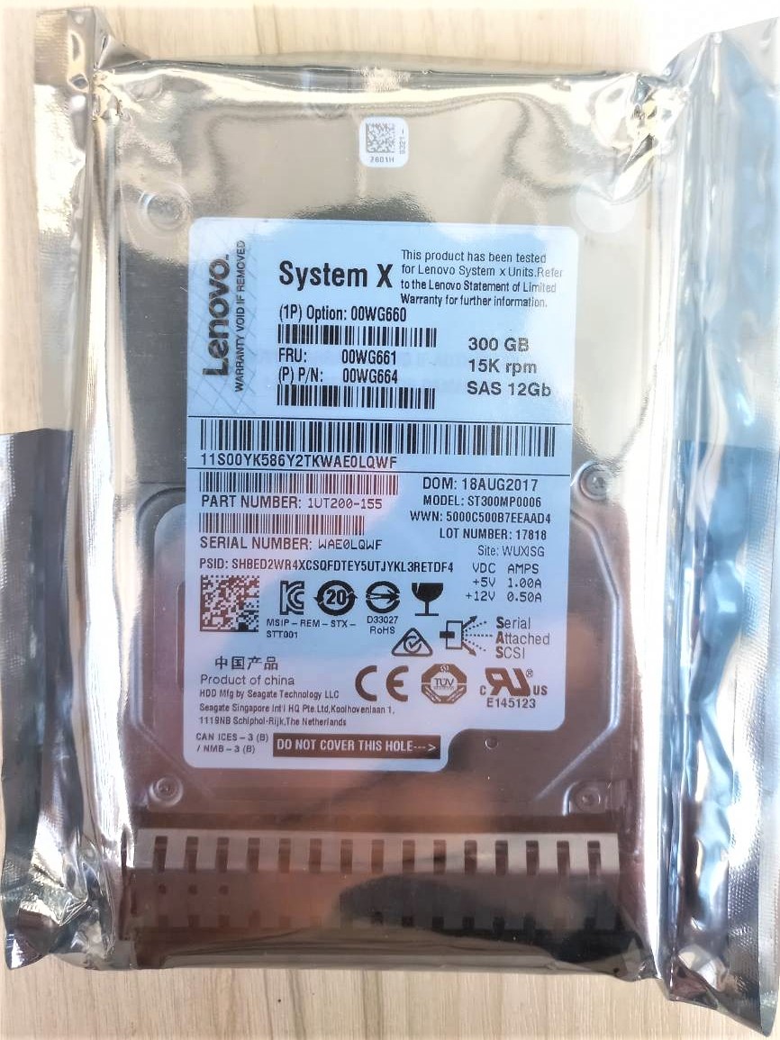 00WG660 IBM 300-GB 15K 12G 2.5 SAS G3HS.