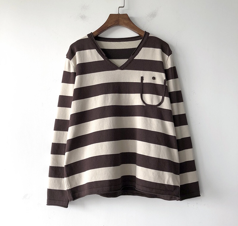 เสื้อยืดไหมพรมลายทาง