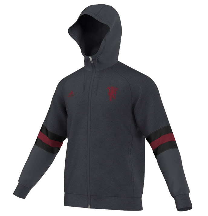 เสื้อแมนเชสเตอร์ ยูไนเต็ด SF Full Zip Hoodie Dk Grey