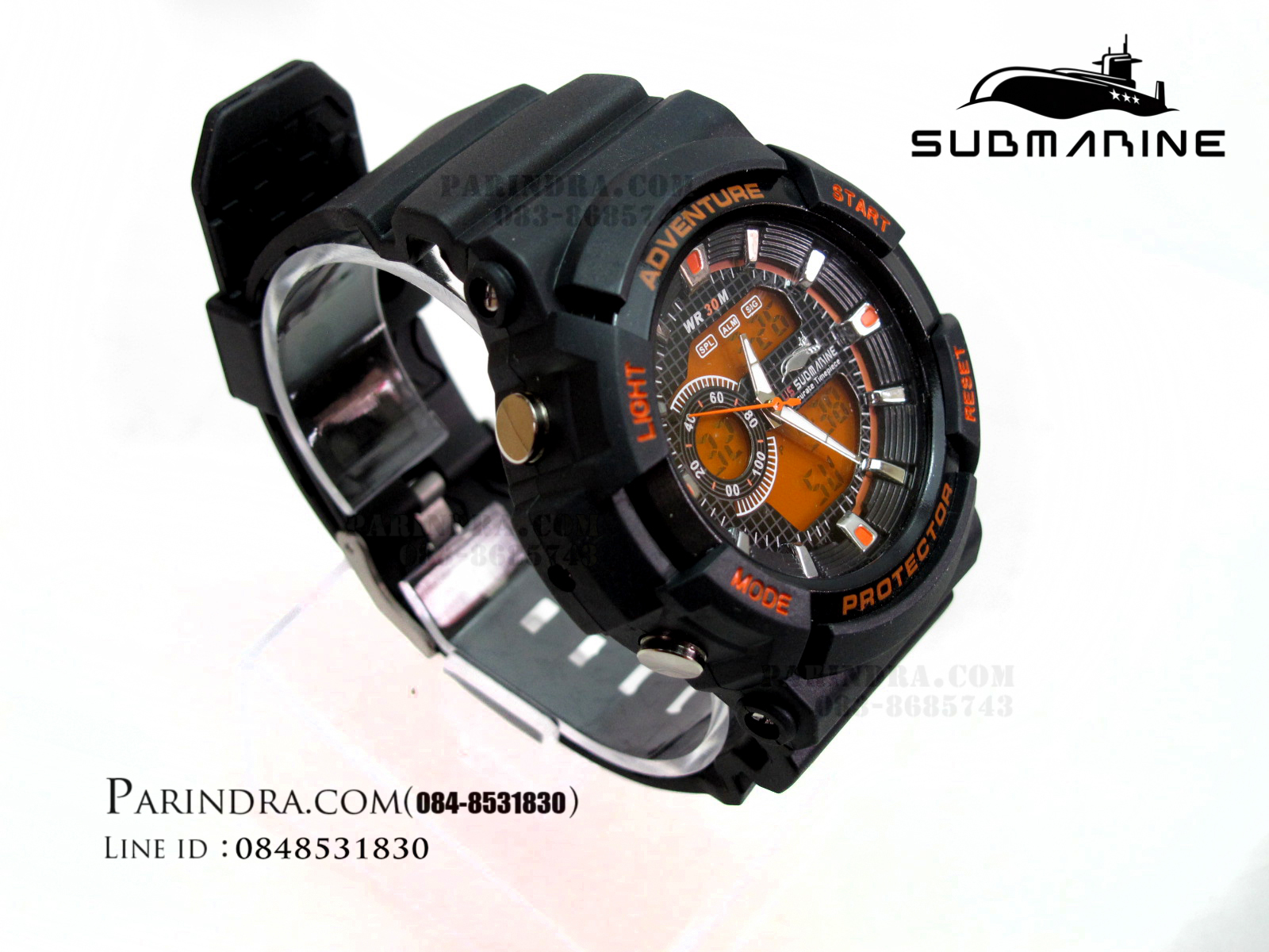 US submarine Protector รุ่น TP3147M สีดำตัดส้ม