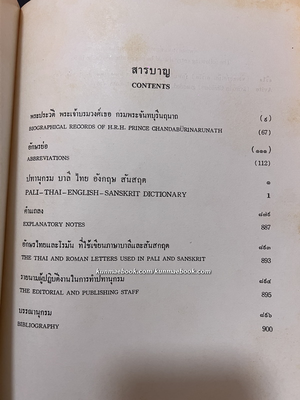ปทานุกรม บาลี ไทย อังกฤษ สันสกฤต ฉบับ พระเจ้าบรมวงศ์เธอ กรมพระจันทบุรีนฤนาถ *พ.ศ.2520