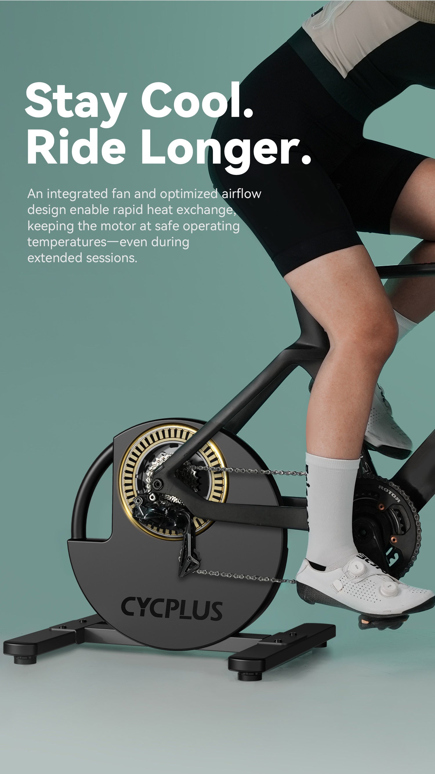 CYCPLUS R200 เครื่องปั่นจักรยานอัจฉริยะ 2200W | Smart Bike Trainer ±1%
