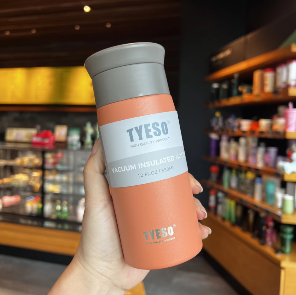 กระบอกสแตนเลส Tyeso รุ่น TS-8729B ขนาด 12FL.OZ/350 ml
