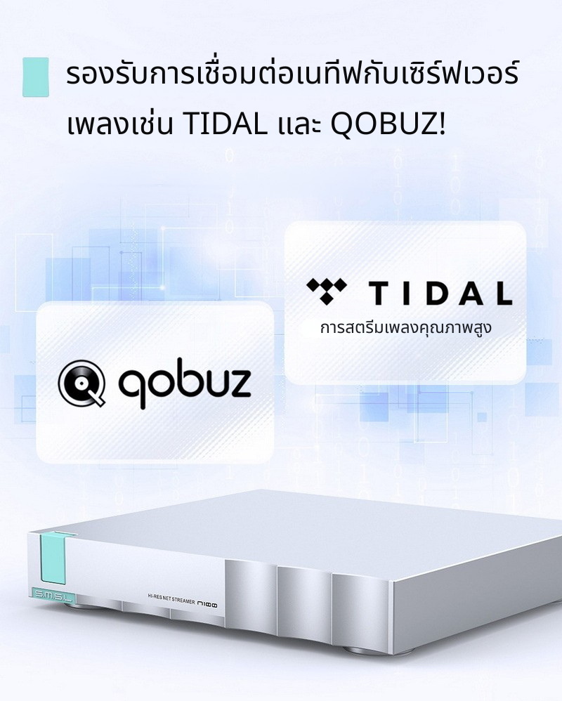 SMSL N100 Network Music Streamer สตรีมเมอร์เพลงเครือข่าย รองรับ MQA ประกันศูนย์ไทย