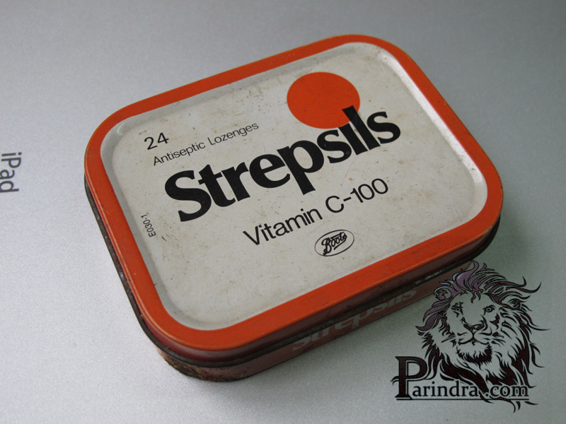 กล่องเหล็ก Strepsils รุ่นเก่า