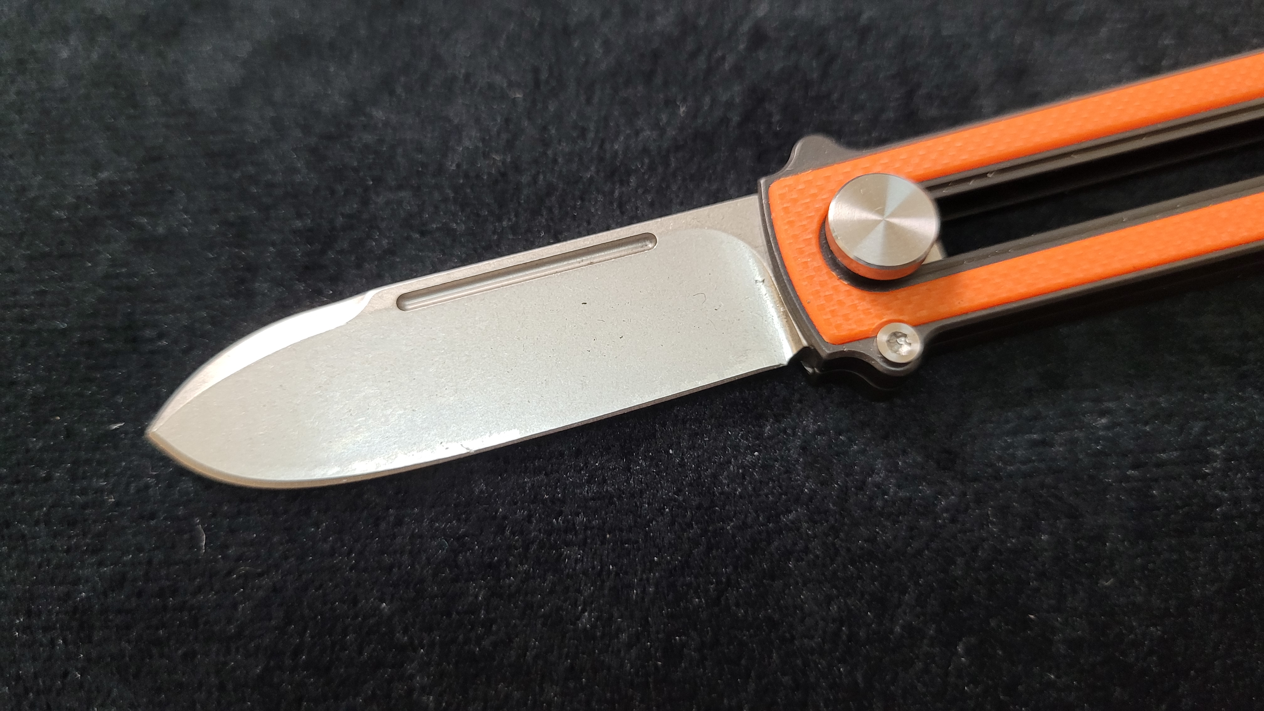 Zr BarloX with M390 Blade-for a short time Dealer's Cost Orange Stonewash Blade