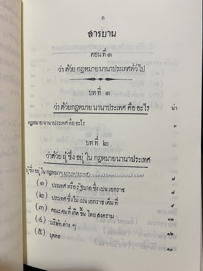 หัวข้อกฎหมายนานาประเทศ แพนกคดีเมือง / พระบาทสมเด็จพระมงกุฏเกล้าเจ้าอยู่หัว ทรงพระราชนิพนธ์