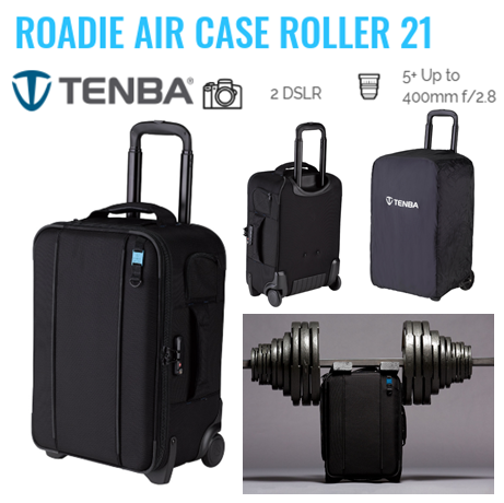 กระเป๋ากล้องล้อลาก ROADIE AIR CASE ROLLER 21 เหมาะสำหรับ 2 mirrorless, DSLR or cine cameras+grip),8-10 lenses (up to 400mm 2.8) ประกันศูนย์ กันน้ำ