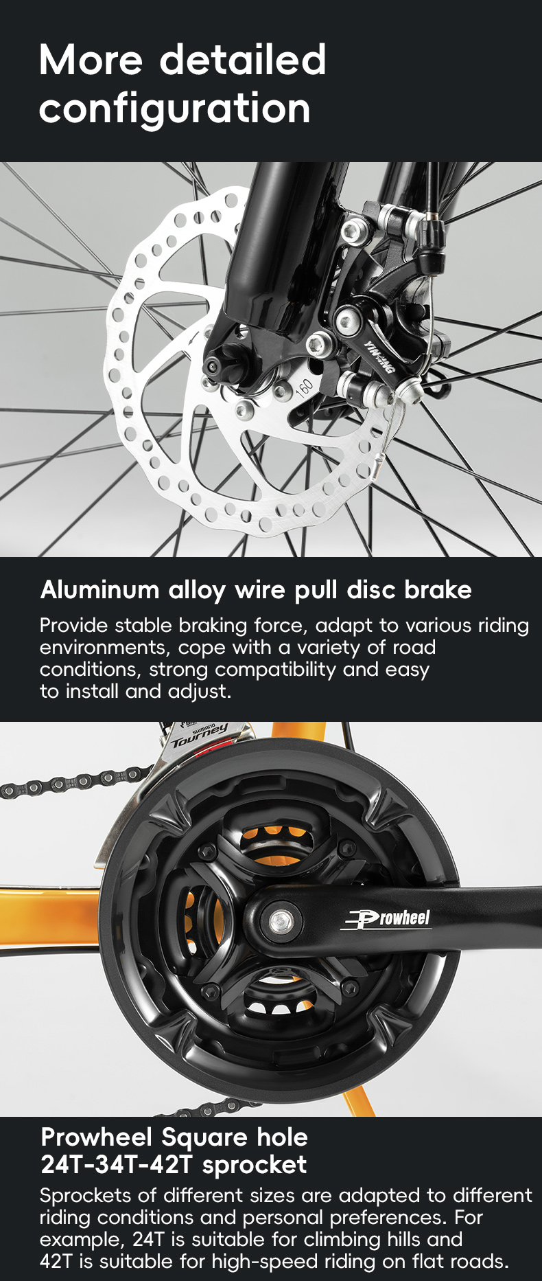 ROCKBROS SGD Folding Mountain Bike, Aluminum Alloy Frame, 26" Wheelset, 24 Speed