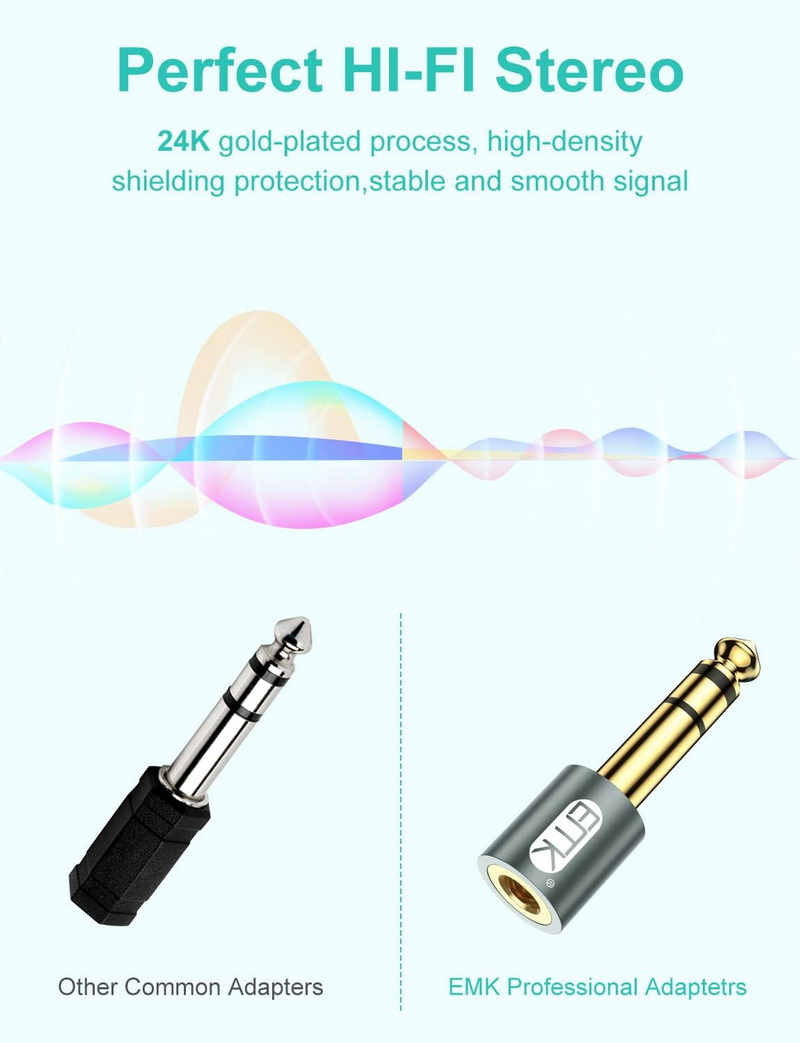 ERTK Grey Adapter แปลง 6.35 to 3.5mm สำหรับเครื่องเสียง ประกันศูนย์ไทย