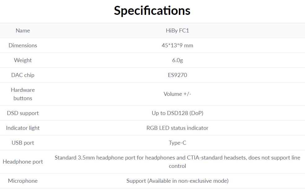 ขาย Hiby FC1 USB DAC& สำหรับ smartphones, computers