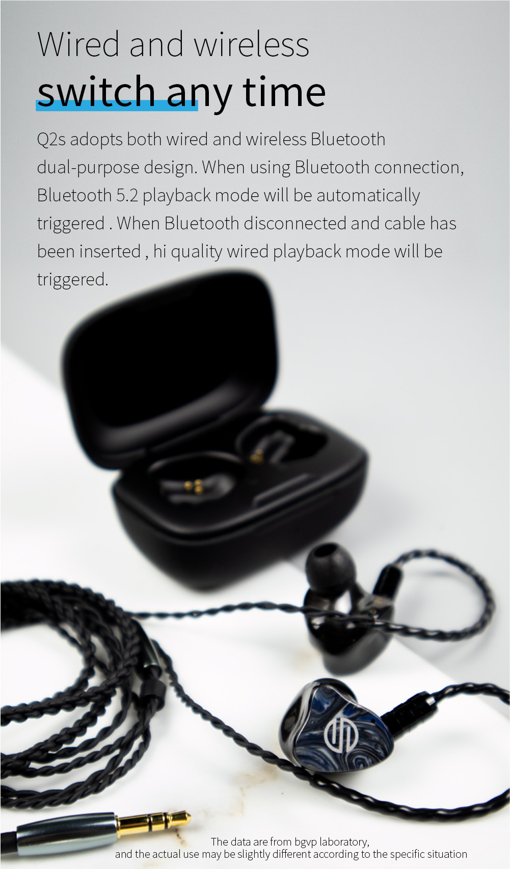 ขาย BGVP Q2S หูฟัง TWS 2 ไดรเวอร์ 1BA Knowles + 1DD