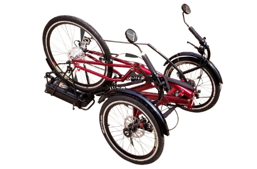 MOTRIKE Recumbent ELECTRIC Bicycle Trikes BIKE, 3*7speeds, Seat Folding 3 wheel, M-009E 250w, MY2024