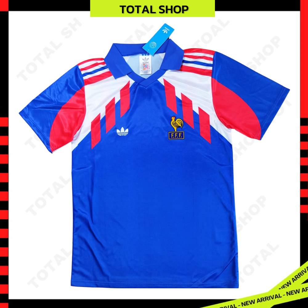 France 1990 Retro Jersey เสื้อฟุตบอลทีมชาติฝรั่งเศสย้อนยุค