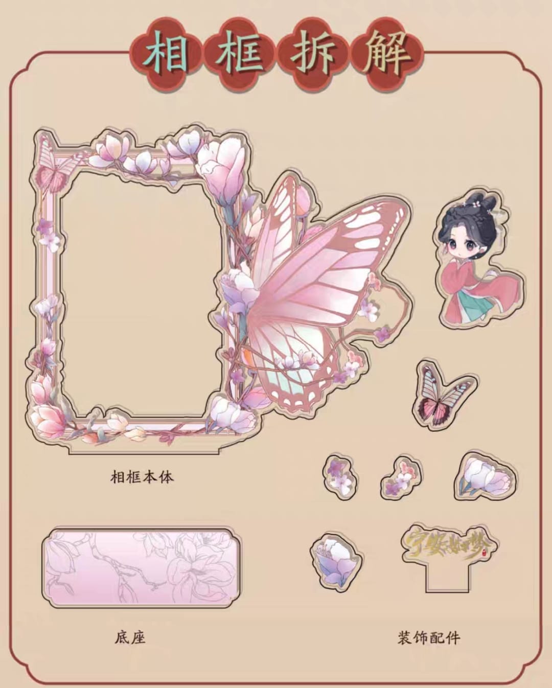 เซตการ์ด+กรอบรูป ไป๋ลู่ ซีรี่ย์ เล่ห์รักวังคุนหนิง (Official Goods)