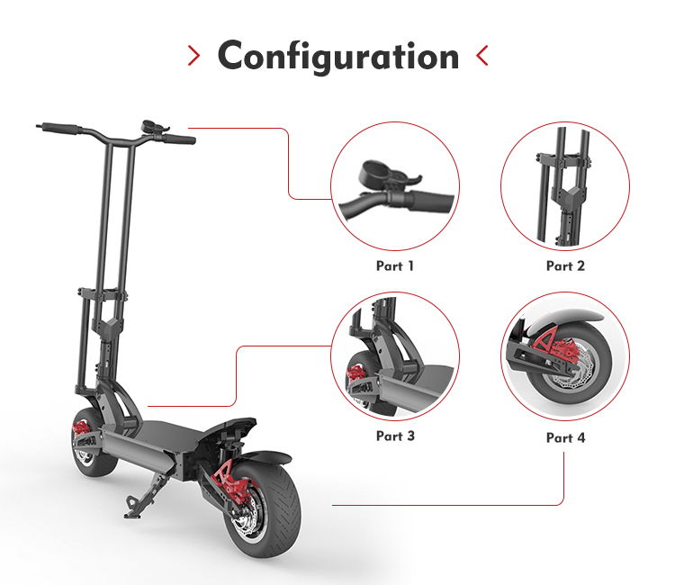 สกู๊ตเตอร์ไฟฟ้า ONESTEP X11-DDM ล้อ 11 นิ้ว มอเตอร์ 3200W 72V 26AH /3200W 72V 32AH(LG)