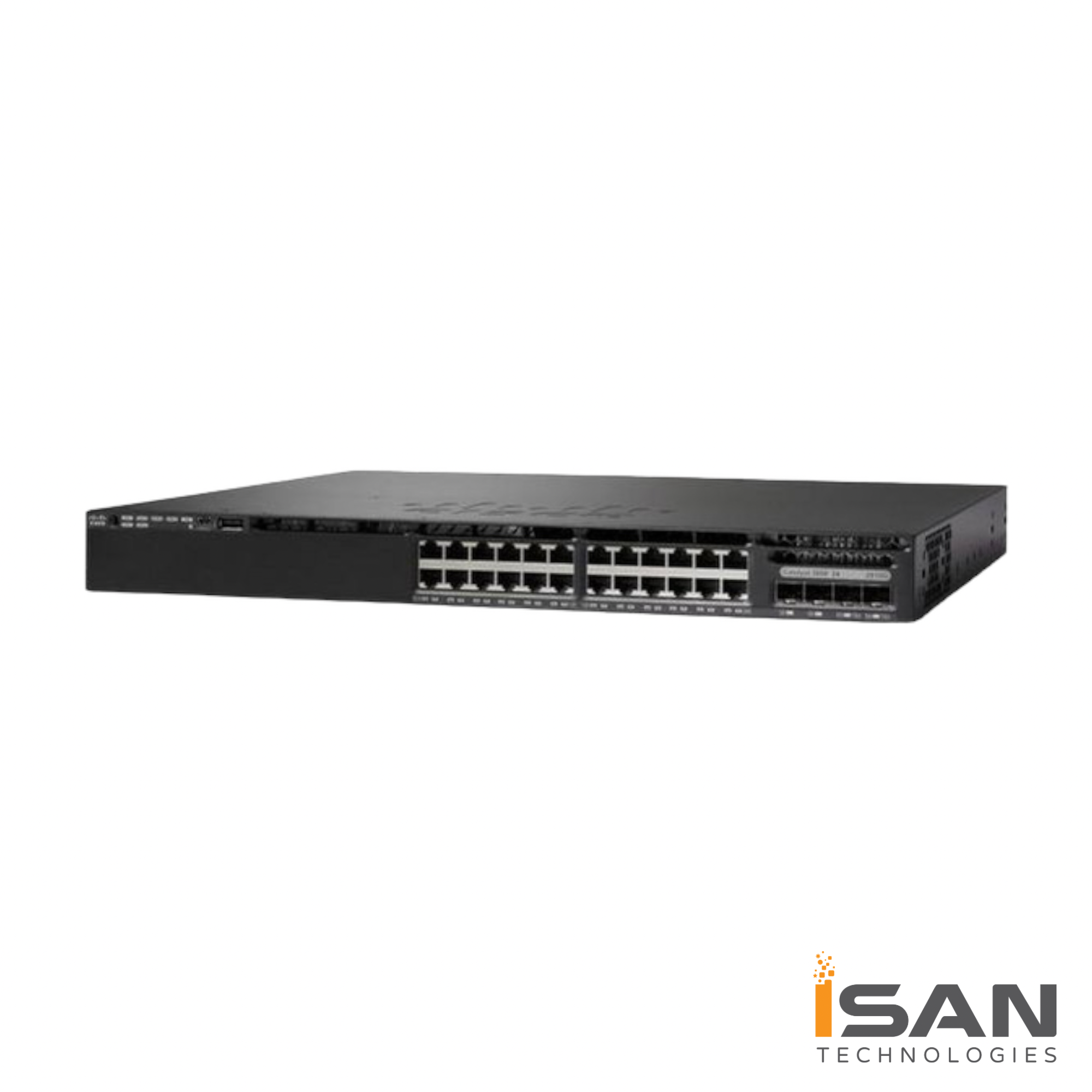 WS-C3650-24PD-S Cisco Catalyst 3650 24 Port PoE 2x10G Uplink IP Base